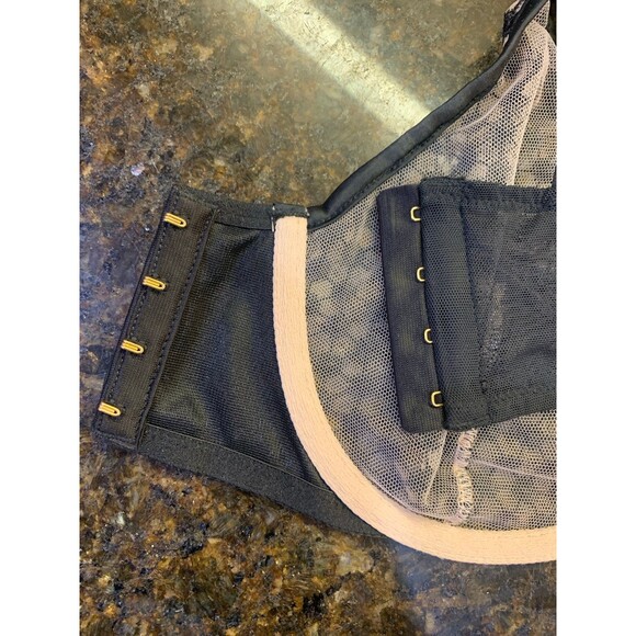 Victoria’s Secret Unlined Plunge Strappy Bra Black Nude 32 DD NWOT - Picture 6 of 6